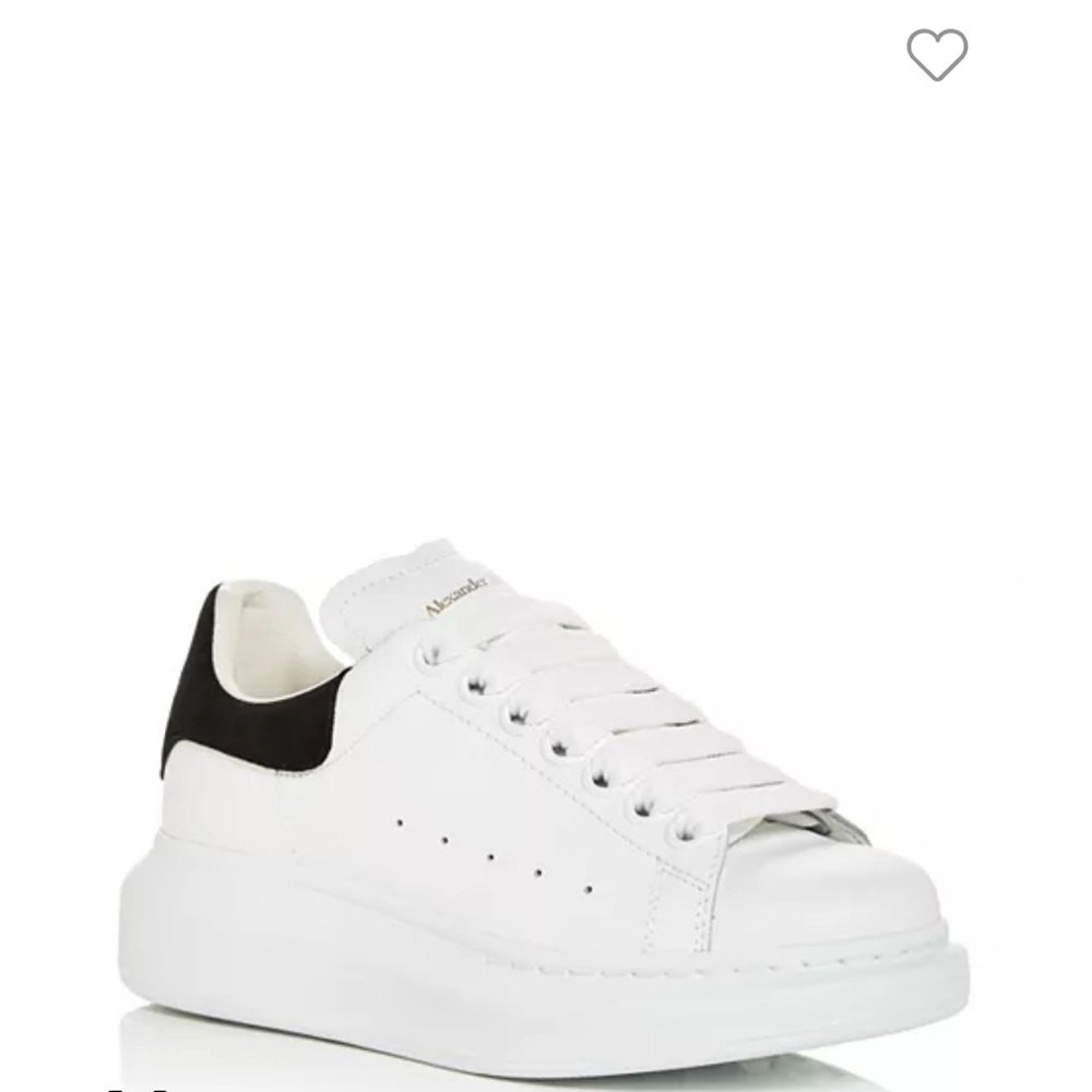 Alexander McQueen Women’s Oversized Sued  Heel Detail Sneakers 38 1/2 New